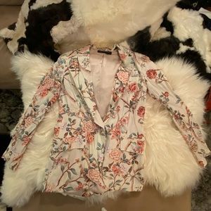 Zara Floral Blazer, S